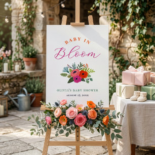 Póster Bienvenida a Baby en Flor, Fiesta de Bienvenida pa