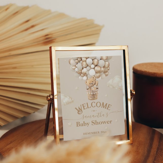 Póster Bienvenida a Baby Shower Bear Bear Bearly Wait (Subido por el creador)