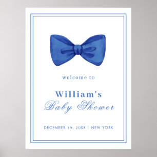 Póster Bienvenida a Baby Shower con marco de arco minimal