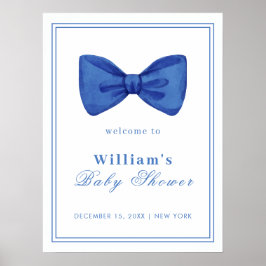 Póster Bienvenida a Baby Shower con marco de arco minimal