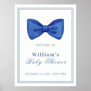 Póster Bienvenida a Baby Shower con marco de arco minimal