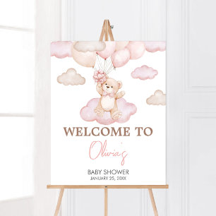 Póster Bienvenida a Baby Shower de Bear Bear Bear Bear