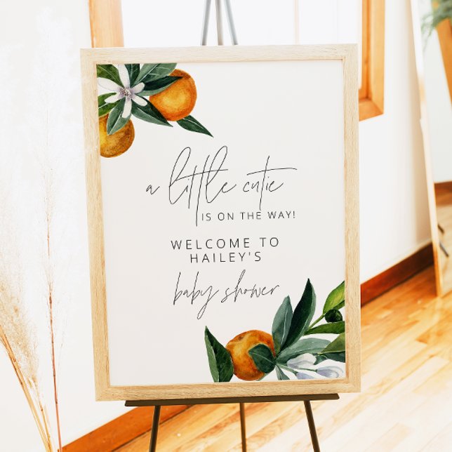 Póster Bienvenida a Baby Shower de Little Cutie Citrus Na (Subido por el creador)