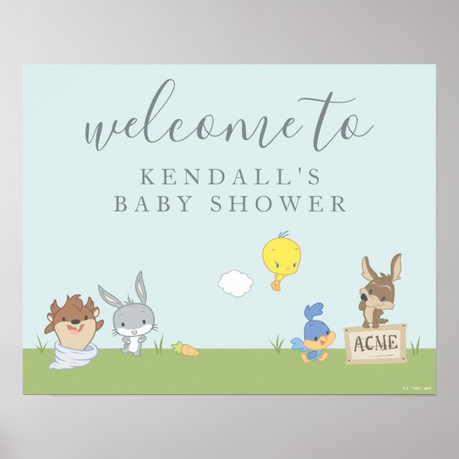 Póster Bienvenida a Baby Shower de LOONEY TUNES™ (Frente)