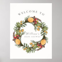 Bienvenida a Baby Shower de los Navidades de invie