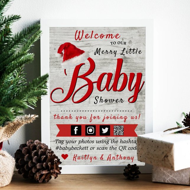 Póster Bienvenida a Baby Shower de Merry Little Navidades (Subido por el creador)