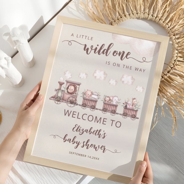 Póster Bienvenida a Baby Shower de Safari Baby Animals (Subido por el creador)