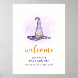 Póster Bienvenida a Baby Shower de Star Little Boo Witch