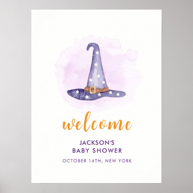 Póster Bienvenida a Baby Shower de Star Little Boo Witch  (Frente)