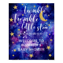 Bienvenida a Baby Shower de Twinkle Twinkle Little