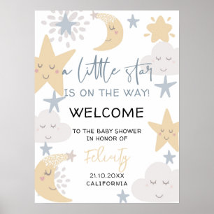 Póster Bienvenida a Baby Shower de Twinkle Twinkle Little