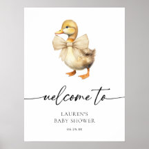Bienvenida a Baby Shower de un pato neutral de gén