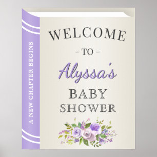 Póster Bienvenida a Baby Shower del Chica de la cubierta 