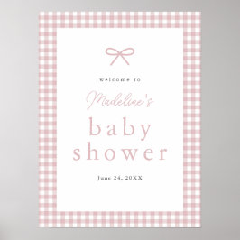 Póster Bienvenida a Baby Shower del Chica simple de Dusty