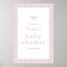 Póster Bienvenida a Baby Shower del Chica simple de Dusty