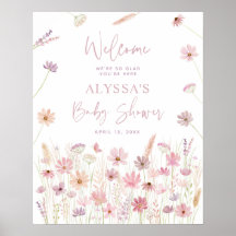 Bienvenida a Baby Shower del Dusty Pink Boho Wildf