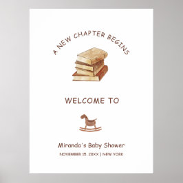 Póster Bienvenida a Baby Shower del Nuevo Capítulo Neutra