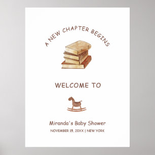 Póster Bienvenida a Baby Shower del Nuevo Capítulo Neutra