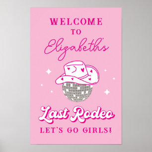 Póster Bienvenida a Bachelorette de la última discoteca d