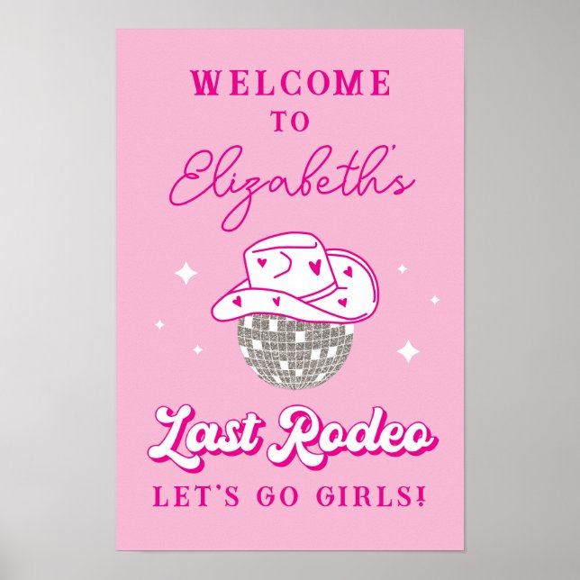 Póster Bienvenida a Bachelorette de la última discoteca d (Frente)