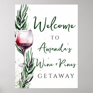 Póster Bienvenida a Bachelorette, Navidades de vino y vin