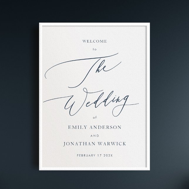 Póster Bienvenida a Boda azul de la Marina Simple (Subido por el creador)