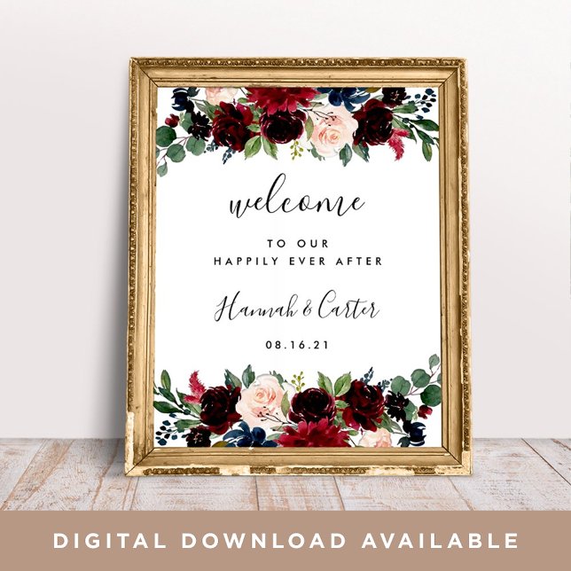 Póster Bienvenida a Boda de Bloom Radiante (Subido por el creador)
