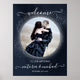 Póster Bienvenida a Boda de fotografía Celestial Full Moo