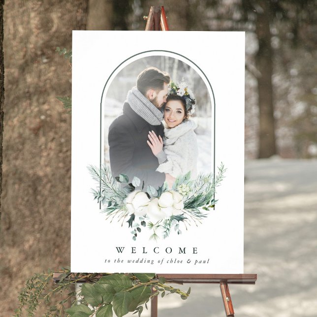 Póster Bienvenida a Boda de fotografía con arcos de flore (Subido por el creador)