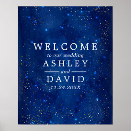 Póster Bienvenida a Boda de las Estrellas Cósmicas de la