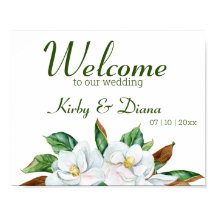 Bienvenida a bonito Magnolia Bouquet Boda