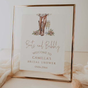 Póster Bienvenida A Boots Y A Bubbly Brillain Shower