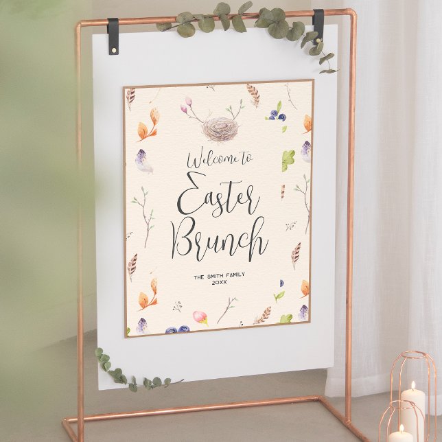 Póster Bienvenida a Brunch Feliz Pascua (Subido por el creador)