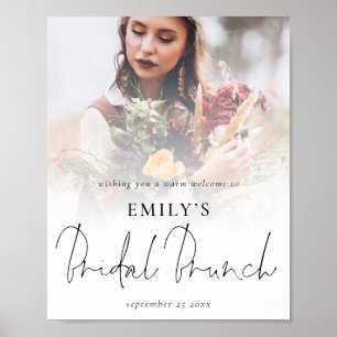 Póster Bienvenida a Brunch Nupcial con Superposición de F