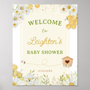 Póster Bienvenida a Bumblebee Honey Bee Baby Shower Sprin
