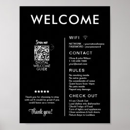 Póster Bienvenida a casa de alquiler de vacaciones modern