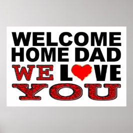 Póster Bienvenida A Casa Papá Te Amamos Rótulo