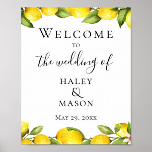 Póster Bienvenida a Citrus Orchard Boda