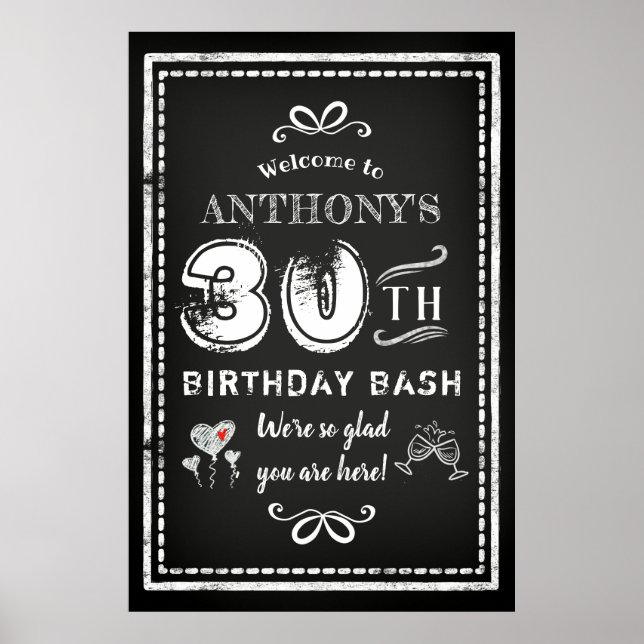 Póster Bienvenida a cualquier fiesta de cumpleaños de Adu (Frente)