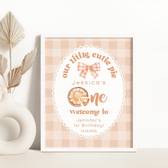 Póster Bienvenida a Cutie Pie 1er cumpleaños (Subido por el creador)