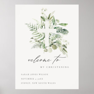 Póster Bienvenida a Eucalyptus Fern Fauna Cross Christeni