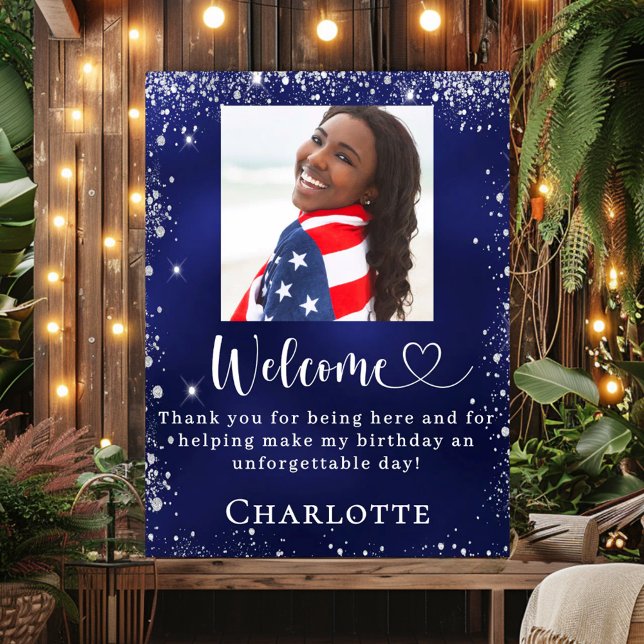 Póster Bienvenida a fiesta de cumpleaños con fotos de col (Subido por el creador)