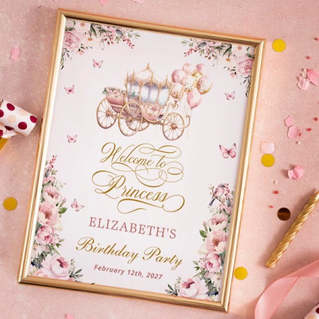 Póster Bienvenida a fiesta de cumpleaños de la Princesa R (Subido por el creador)