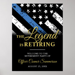 Póster Bienvenida a Fiesta de Jubilación delgado de la Lí