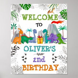 Póster Bienvenida a Fiesta de la selva de cumpleaños de D