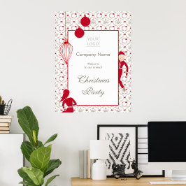 Póster Bienvenida a Fiesta de Navidades de negocios festi