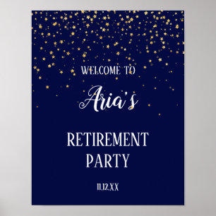 Póster Bienvenida a Fiesta de retiro de la marina con el 