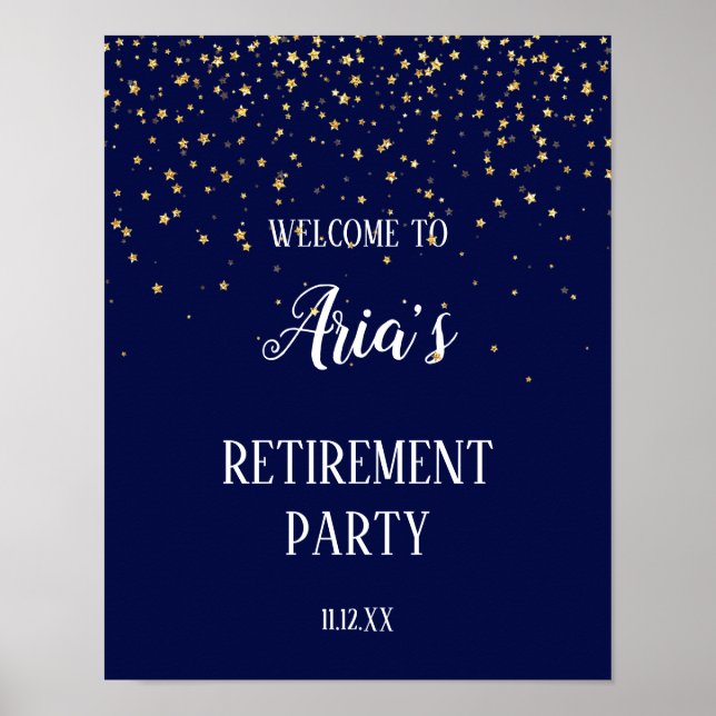 Póster Bienvenida a Fiesta de retiro de la marina con el  (Frente)