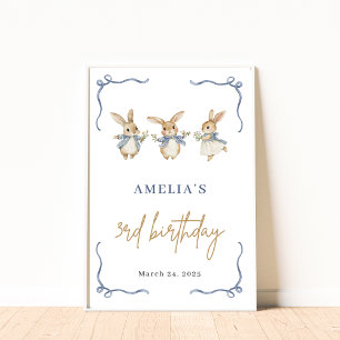 Póster Bienvenida a Fiesta de tercer cumpleaños de la Pri