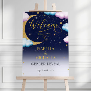 Póster Bienvenida a Fiesta por la revelación de género en